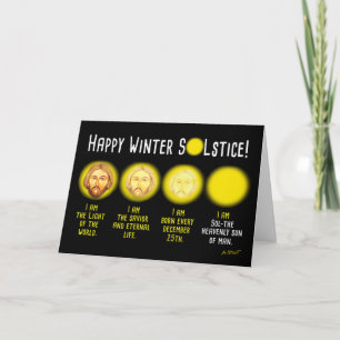 CARTE HEUREUX SOLSTICE HIVER ! -