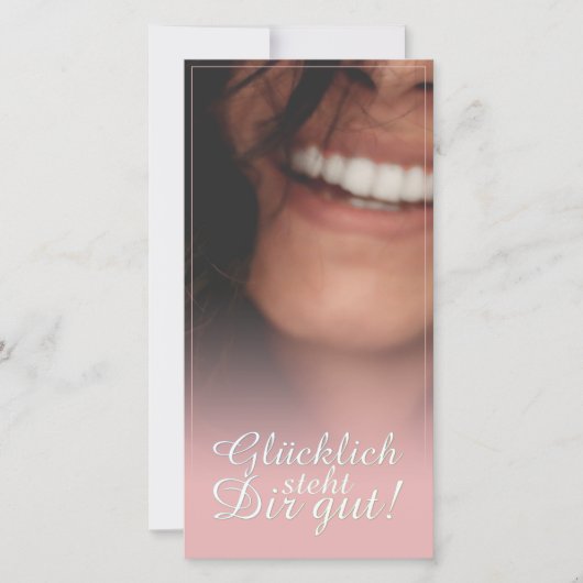 Carte Heureux te va bien ! - Rosé (Devant)