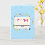 Carte Heureux (Vide) (Fleur jaune)