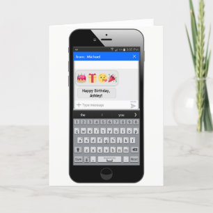 Carte Heureux voeux d'anniversaire en tant que message t