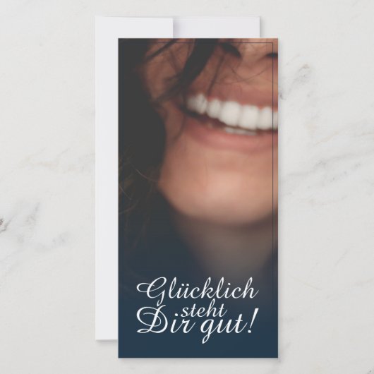 Carte Heureux vous va bien ! - Bleu (Devant)