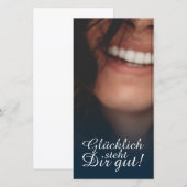 Carte Heureux vous va bien ! - Bleu (Devant / Derrière)