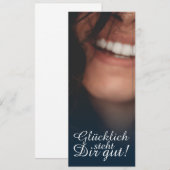 Carte Heureux vous va bien ! - Bleu (Devant / Derrière)