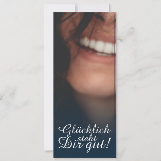 Carte Heureux vous va bien ! - Bleu (Devant)