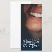 Carte Heureux vous va bien ! - Bleu (Devant / Derrière)