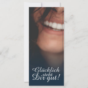 Carte Heureux vous va bien ! - Bleu
