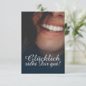 Carte Heureux vous va bien ! - Bleu (Debout devant)
