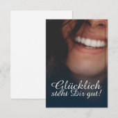 Carte Heureux vous va bien ! - Bleu (Devant / Derrière)