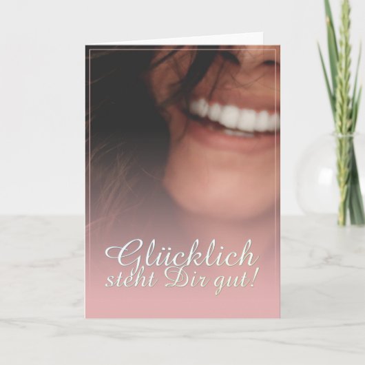 Carte Heureux vous va bien ! - Rosé (Devant)