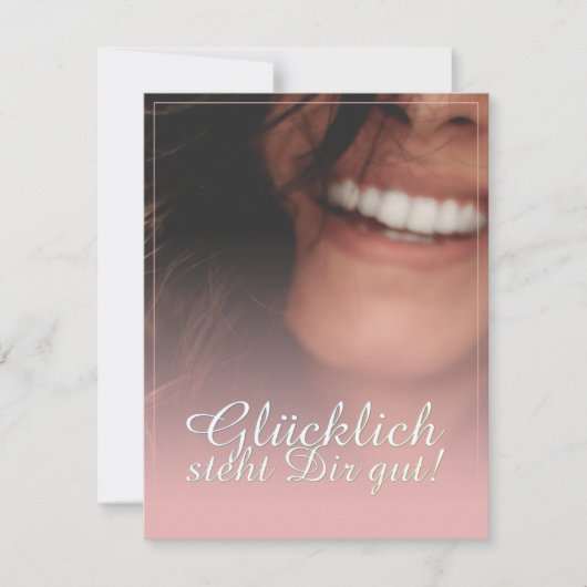Carte Heureux vous va bien ! - Rosé (Devant)