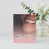 Carte Heureux vous va bien ! - Rosé (Debout devant)