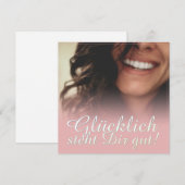 Carte Heureux vous va bien ! - Rosé (Devant / Derrière)