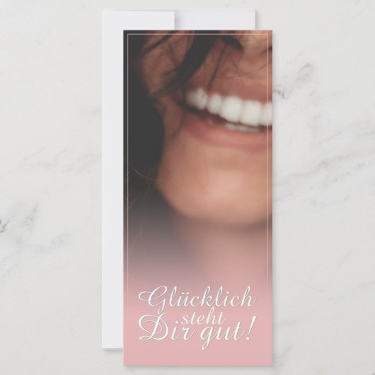 Carte Heureux vous va bien ! - Rosé (Devant)