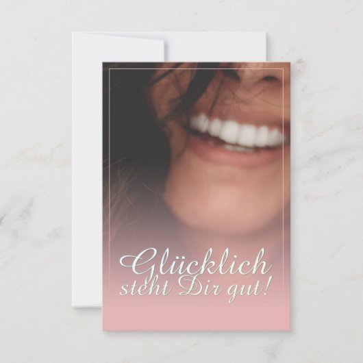 Carte Heureux vous va bien ! - Rosé (Devant)