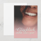 Carte Heureux vous va bien ! - Rosé (Devant / Derrière)