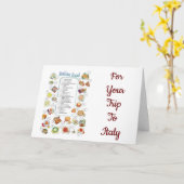 CARTE **HEUREUX VOYAGE POUR VOUS** À **ITALIE** (Fleur jaune)