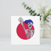 Carte Hey Amis Cool et drôle Squelette (Debout devant)