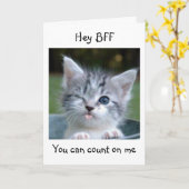 CARTE HEY BFF JE NE DIRAI PAS VOTRE ANNIVERSAIRE HEUREUX (Fleur jaune)