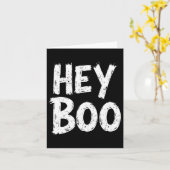 Carte Hey Boo Funny Halloween Fantôme (Fleur jaune)