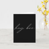Carte Hey Boo Halloween (Fleur jaune)