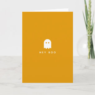 Carte Hey Boo Halloween Ghost Modern Minimalist