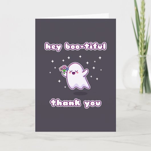 Carte Hey Boo-tiful Merci Pun Card (Devant)