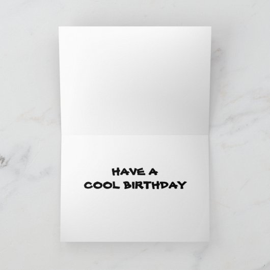 CARTE HEY *FRÈRE* A UN ANNIVERSAIRE COOL (Intérieur)