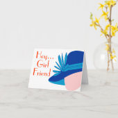 Carte Hey Girl Friend Diva Note Card (Fleur jaune)