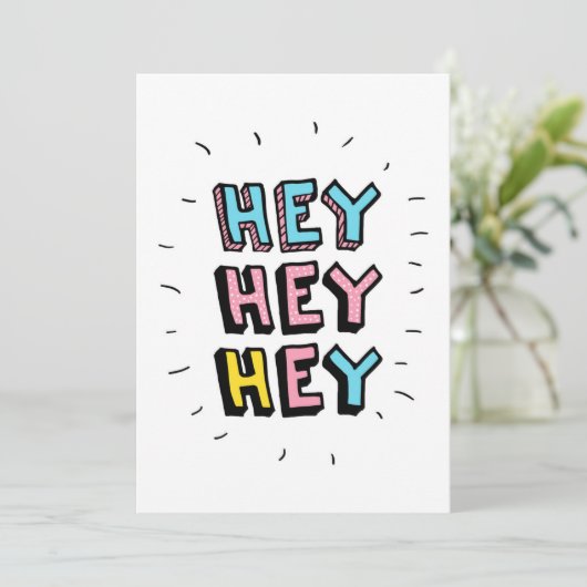 Carte Hey Hey (Debout devant)
