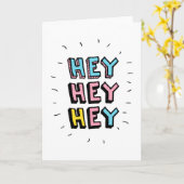 Carte Hey Hey (Fleur jaune)