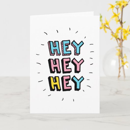 Carte Hey Hey (Fleur jaune)