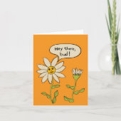 Carte Hey Là Bud Cute Daisy Daisy Cartoon Fleur (Devant)