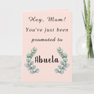 Carte Hey Maman, tu viens d'être promu à Abuela Card