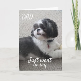 CARTE "HEY PAD" DIT PUP "AVOIR UNE FÊTE DES PÈRES HEUREU