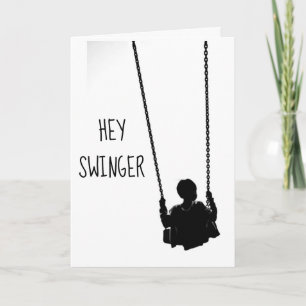 Carte HEY ***SWINGER*** HEUREUX **40ème** ANNIVERSAIRE