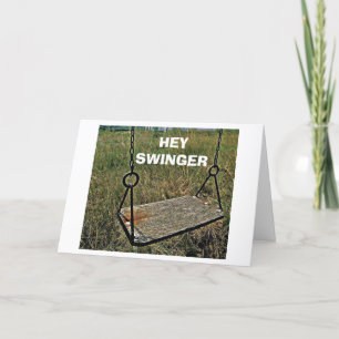 CARTE "HEY SWINGER" JEUX ANNIVERSAIRE