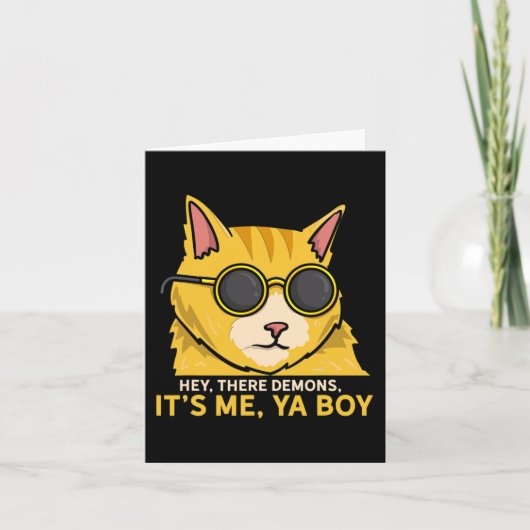 Carte Hey There Démons Son Moi Ya Boy - Éffrayant Ghost  (Devant)