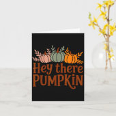 Carte Hey There Pumpkin,trendy Fall Autumn Halloween Ret (Fleur jaune)