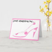 Carte Hi Girlfriends Pink Shoes (Fleur jaune)