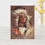 Carte Hiawatha Portrait en chef des Indiens d'Amérique (Fleur jaune)