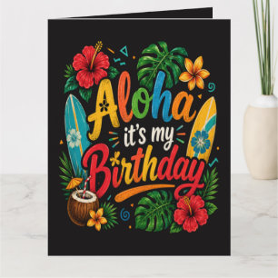 Carte Hibiscus Aloha Anniversaire Hawaï