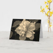 Carte Hibiscus antique (Fleur jaune)