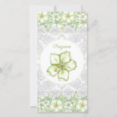 Carte Hibiscus & dentelle BLANC (Dos)