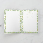 Carte Hibiscus & dentelle BLANC (Intérieur)