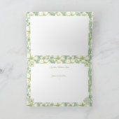 Carte Hibiscus & dentelle BLANC (Intérieur)