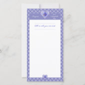 Carte Hibiscus & dentelle BLEU (Devant)