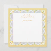 Carte Hibiscus & dentelle JAUNE (Dos)