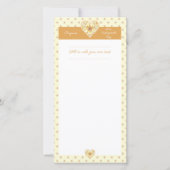 Carte Hibiscus & dentelle JAUNE (Devant)