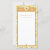 Carte Hibiscus & dentelle JAUNE (Devant)