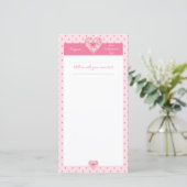 Carte Hibiscus & dentelle PINK (Debout devant)